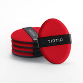 TIRTIR Soft-shell Cushion Puff close-up shows plush surface for gentle powder pickup