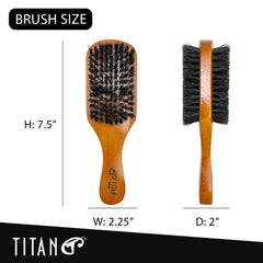 Titan brush aiding slick-back styling with smooth finish