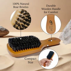 Close-up of Titan Club Wave Brush bristles highlighting density for control.