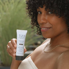 Dispensed pump shot shows TIZO AM Replenish's lightweight feel for daily use.