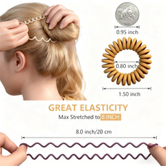 TIZZYT nine-colors matte-finish hair ties for coordinated outfits.