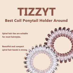 Close-up of TIZZYT coil highlighting creaseless, dent-free grip.