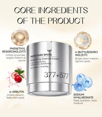 Hands applying TJE dark spot remover for gentle multi area care.