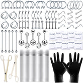 Kit de piercing TKKUY para nariz, seguro para uso profesional.