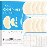 TKTK chin-patches collection 100-count display for convenient acne care on the go.