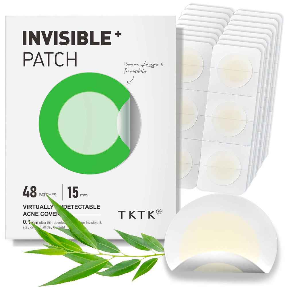 TKTK pimple patches provide 15mm spot coverage for visible blemishes