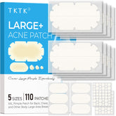 TKTK XXL body patch on back covers large acne areas for discreet protection.