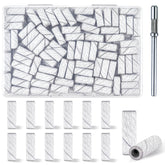 TKYZMS 100pcs 240 grit white sanding bands box for precise nail shaping.