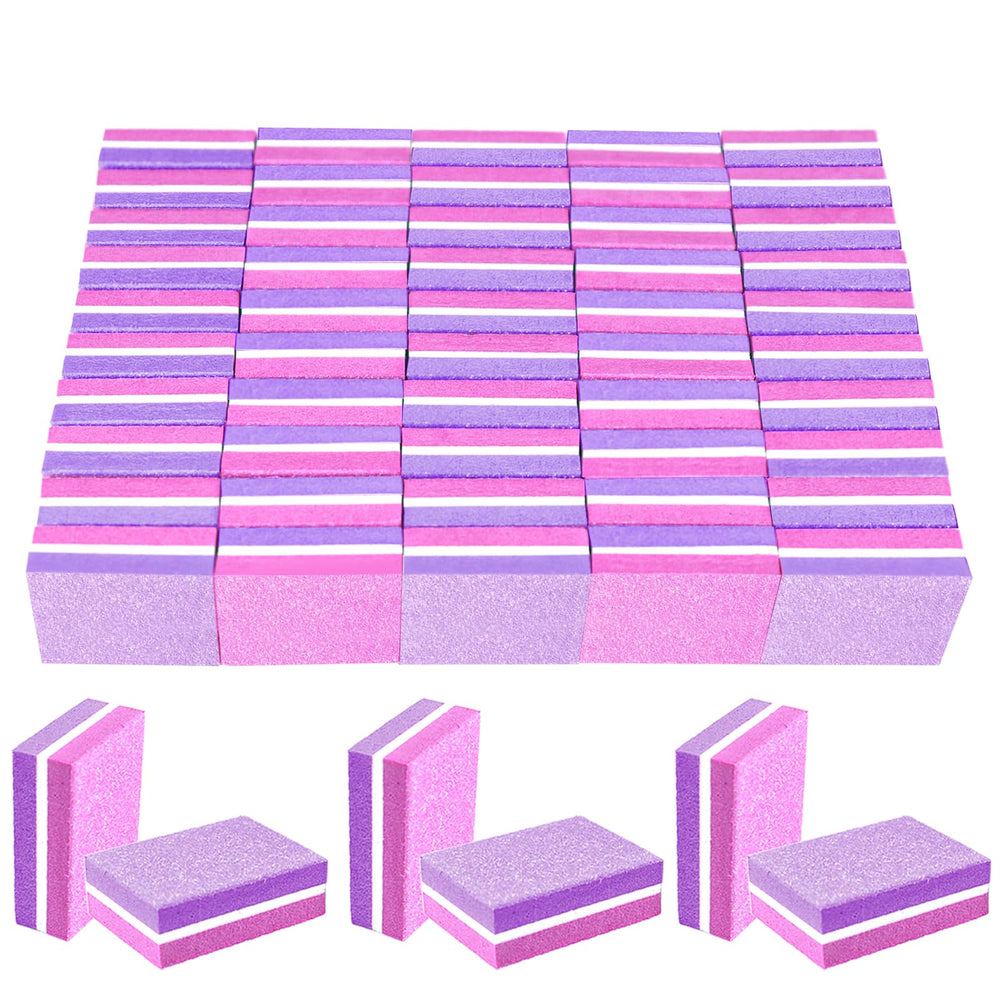 TKYZMS sponge nail buffers in pink purple deliver salon-like buffing at home