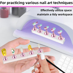 TKYZMS magnetic nail stand base keeps nails steady during painting