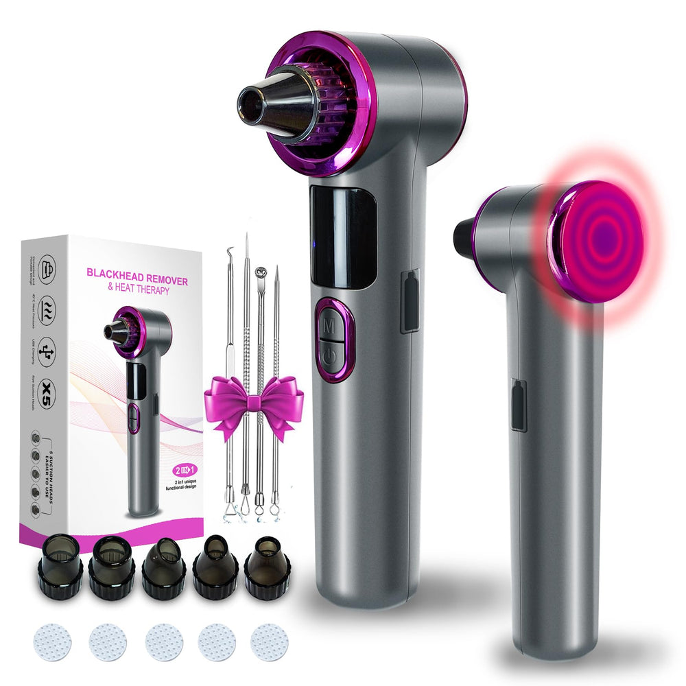 Tlettsteinkle blackhead remover vacuum with heating front view for pore prep.