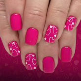 Uñas postizas Tnbuokas Valentines con corazones, ideal para San Valentín y fiestas