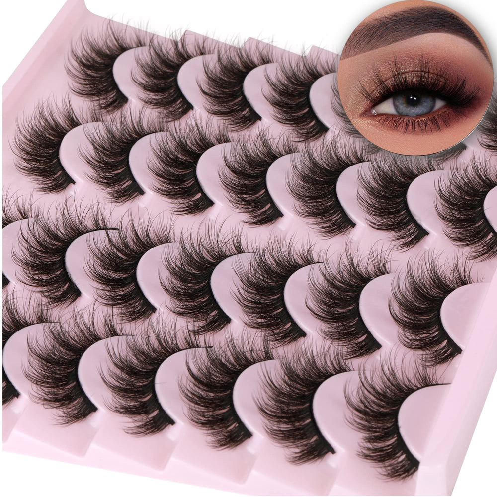 TNFVLONEINS 14-pairs wispy mink lashes, front view for a natural daily look.