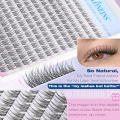 TNFVLONEINS 5D natural look lash clusters create fuller lashes.