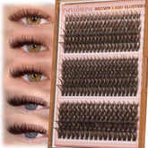 TNFVLONEINS brown lash clusters wispy for natural enhancement and definition