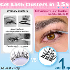 TNFVLONEINS lightweight reusable lash clusters comfortable all-day wear