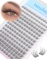 TNFVLONEINS natural lash clusters 9-12mm provide effortless daily definition.
