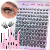 TNFVLONEINS natural lash clusters kit packaging highlights easy at home DIY lash extensions