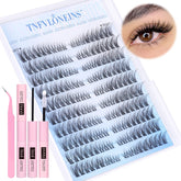 TNFVLONEINS wispy lash clusters 180pcs for natural look and easy application.