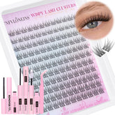 TNFVLONEINS Wispy Lash Clusters Kit 9-12mm bundle for natural lashes