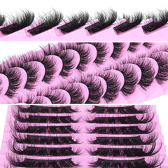 TNFVLONEINS Wispy Lashes 16mm length brightens eyes subtly.