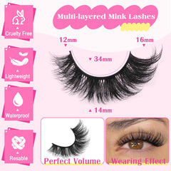 TNFVLONEINS Wispy Lashes ultra-thin fiber for light wear.