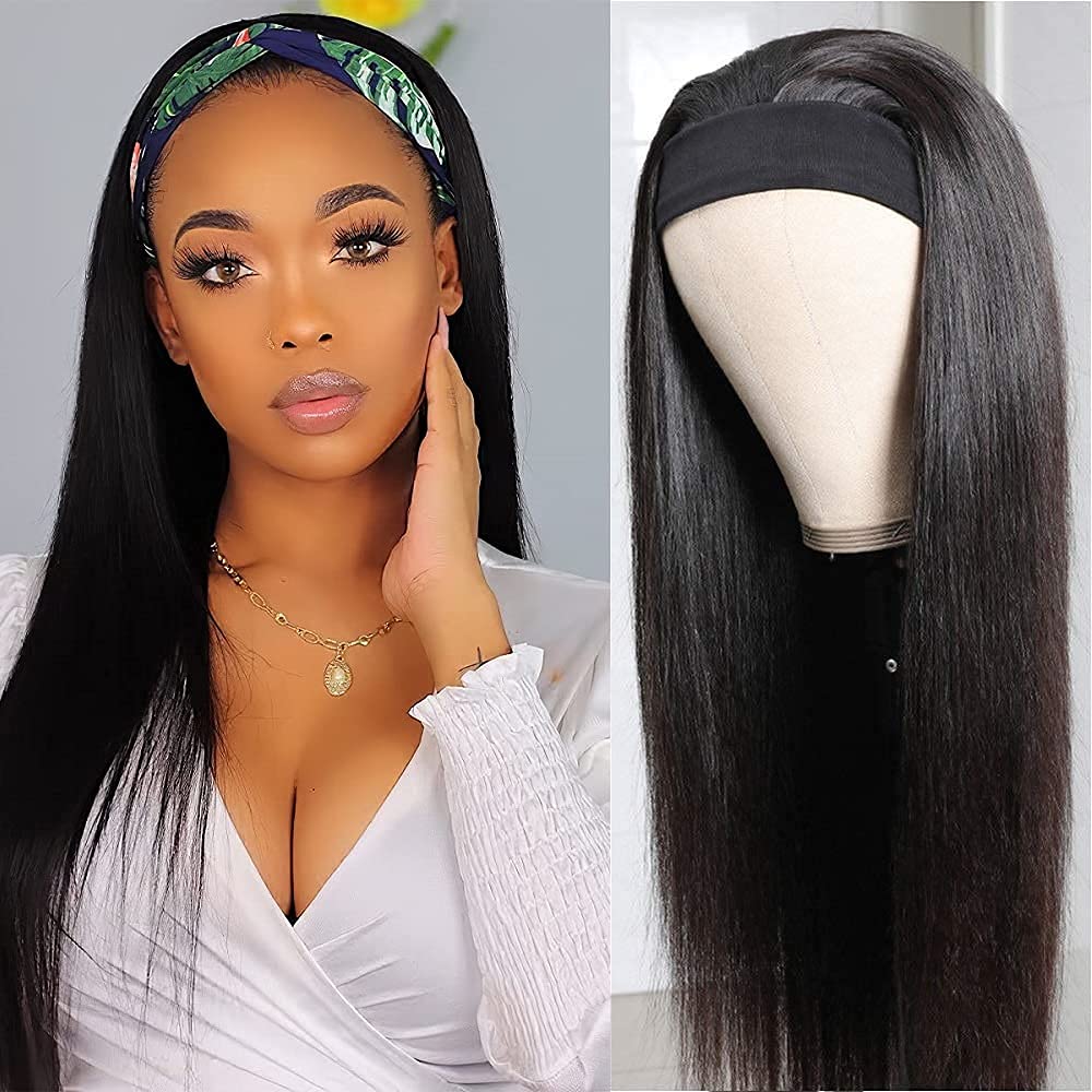 TNICE headband wig, straight 18inch, silky texture for natural everyday styling.