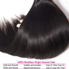 TNICE straight bundles 16inch length visual shows uniform length and fullness.