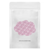Toalla exfoliante para ducha, doble cara, rosa, exfoliación suave y eficiente