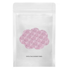Toalla exfoliante para ducha, doble cara, rosa, exfoliación suave y eficiente