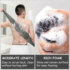Toalla exfoliante para ducha, largo 100 cm, cobertura amplia