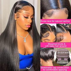tobasew 200 density straight human hair wig for a full luxurious look