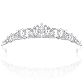 TOBATOBA tiara plateada para mujer, brillo elegante para bodas.