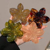 Tobeffect hibiscus flower hair clip, large style with secure grip for thick hair