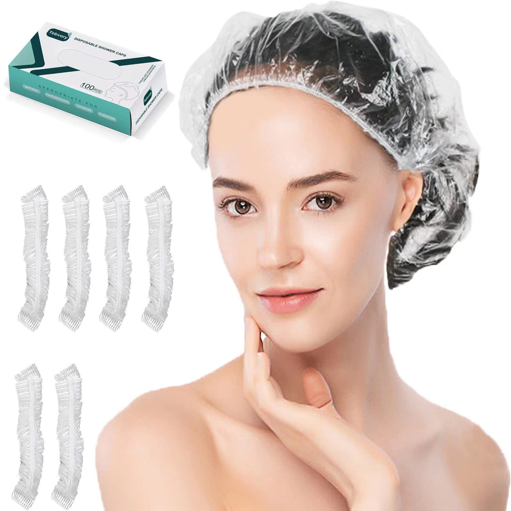 Gorro de ducha Tobvory elástico y amplio protege el cabello durante el baño