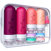 Tocelffe travel bottles collection for organized toiletries and carry-on convenience.