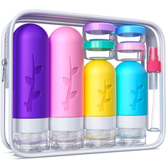 Tocelffe travel bottles 3oz leakproof design for secure luggage storage