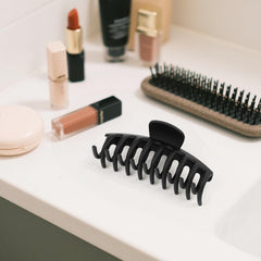 TOCESS gancho grande neutro negro, clip cómodo para cabello rizado y fino.