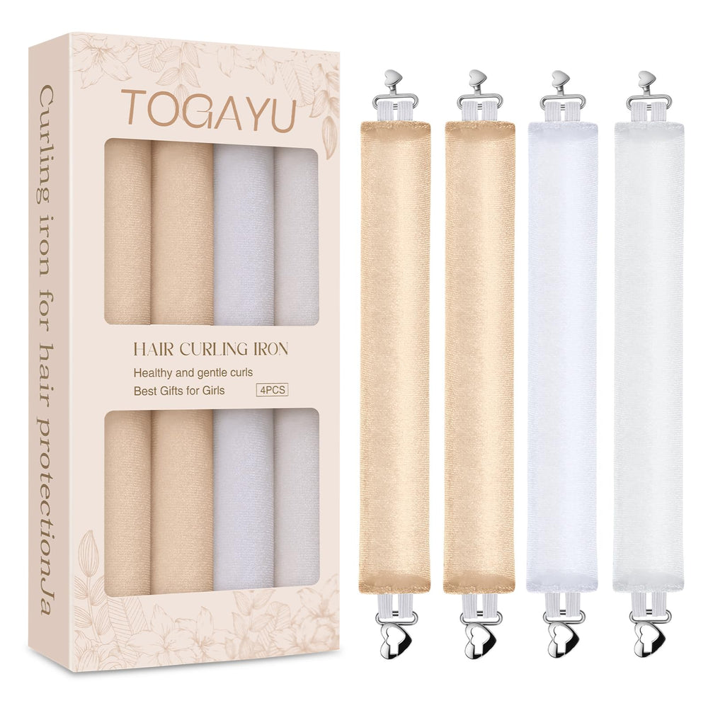 Togayu heatless curls overnight set with velvet rollers for damage-free styling on all hair types