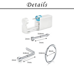 TOKRING silver nose studs offer versatile 20G wear options.
