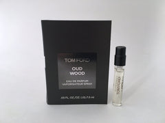 Tom Ford Oud Wood sample bottle for travel and on-the-go testing.