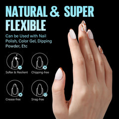 Diseño que se adapta a uñas naturales para un look suave