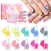 Set de esmalte para niñas de TOMICCA con botellas visibles y colores atractivos.