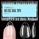 Puntas de uñas TOMICCA almendra media 504 piezas para extensiones