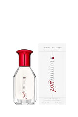 Tommy Hilfiger Tommy Girl Forever cap closeup, premium packaging signaling refined routine.