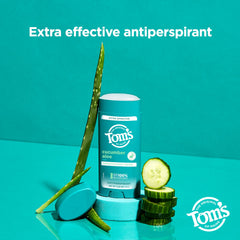 Aplicador en barra de Tom’s antitranspirante pepino aloe con textura cremosa
