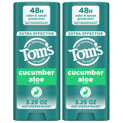 Tom’s of Maine antitranspirante pepino aloe en envase doble para uso diario