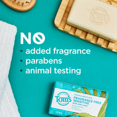 Tom's of Maine fragrance-free bar with raw shea butter for softness.