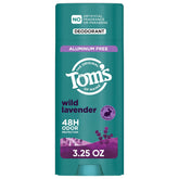 Tom's of Maine Wild Lavender deodorant stick closeup showcases premium formula and fresh scent