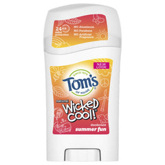 Tom's of Maine Wicked Cool kids deodorant stick with Summer Fun scent and odor protection